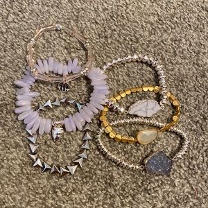 Lot of 6 Bomb Party stack bracelets! Excellent condition!